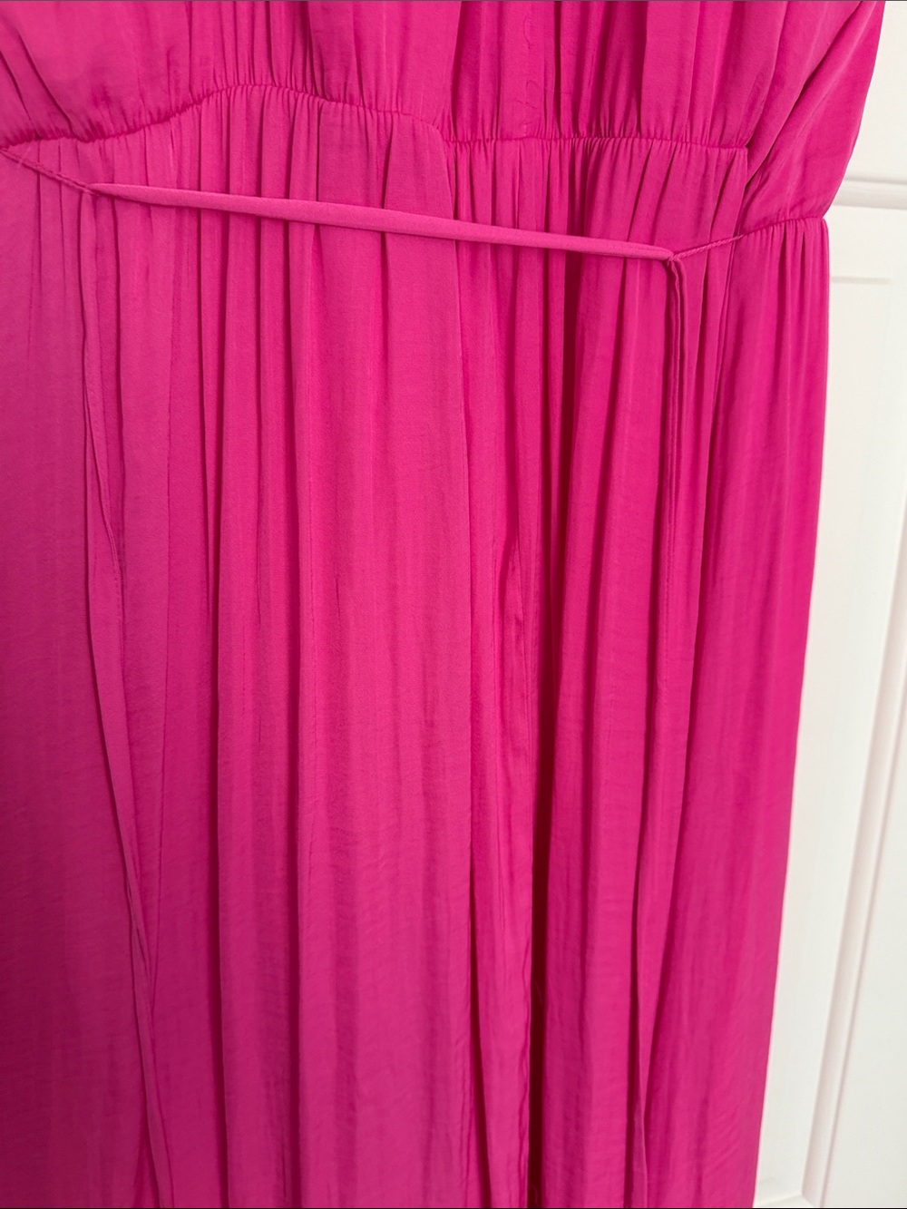 Jennifer Lopez Sleeveless Hot Pink Maxi Dress, size XL. NWOT perfect cute belt. - Picture 8 of 12
